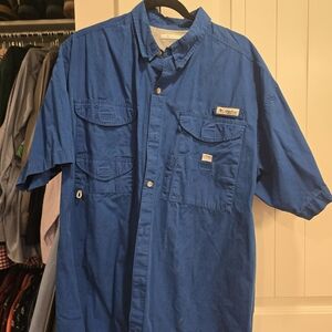 Columbia Men's Casual Blue Bahama Shirt